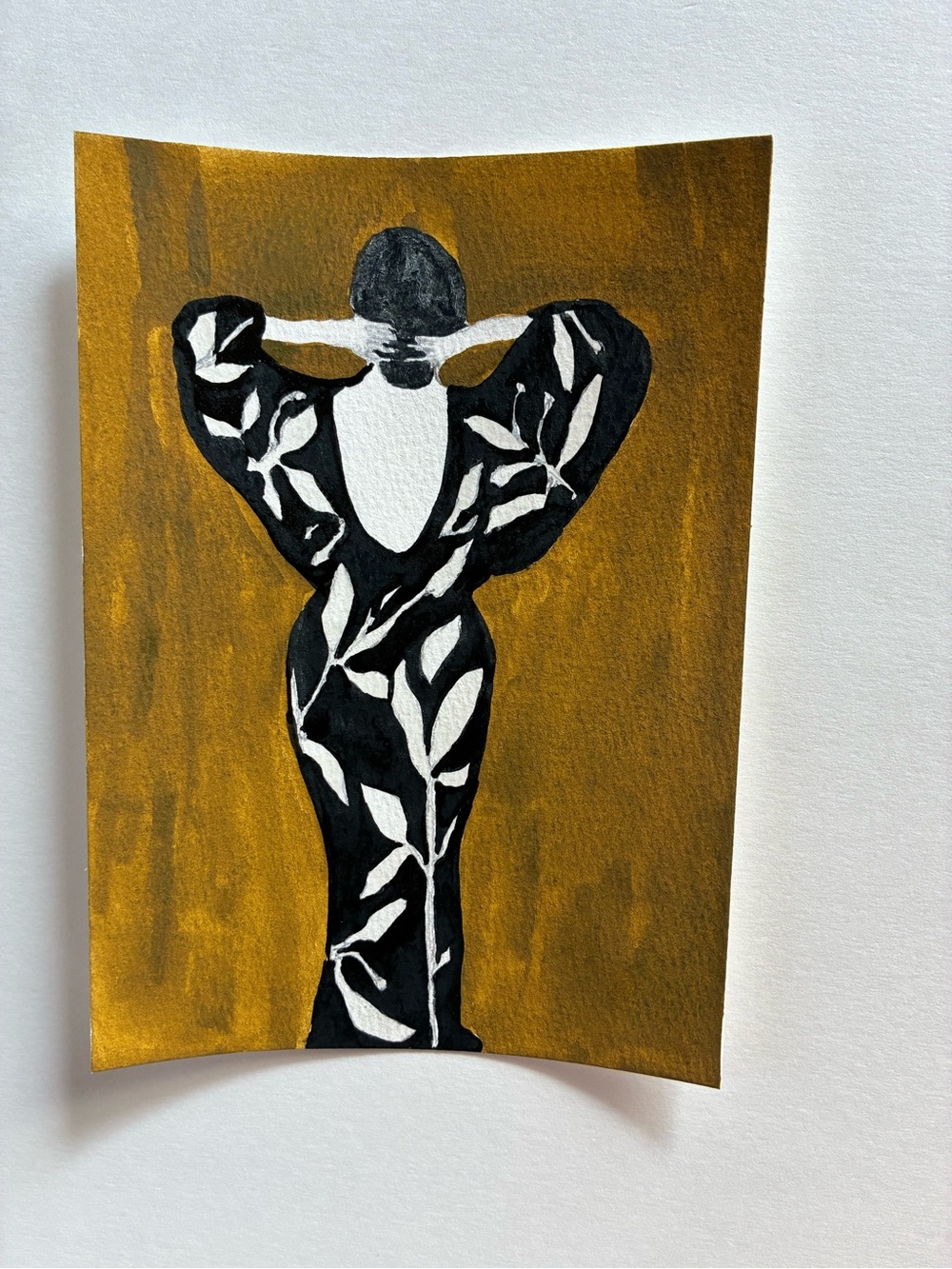 Watercolor Silhouette of a Woman